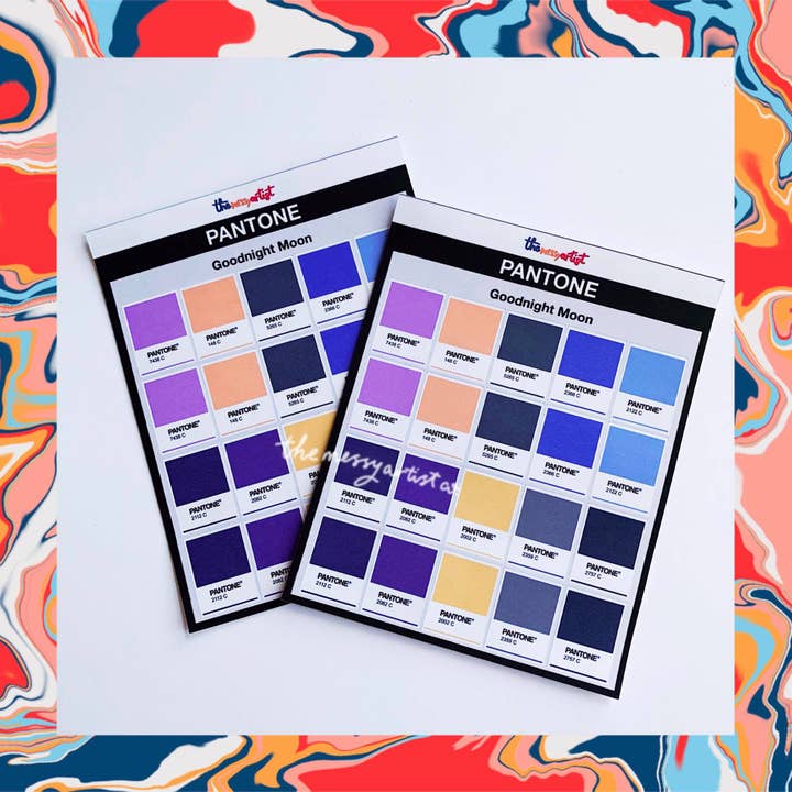 The Messy Artist Co. – wholesale Sticker – Pantone Sticker Sheet "Goodnight Moon"
