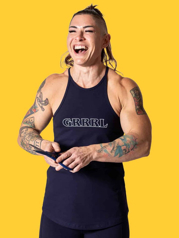 Débardeur Freedom Blue Honey Badger pour la vente par GRRRL