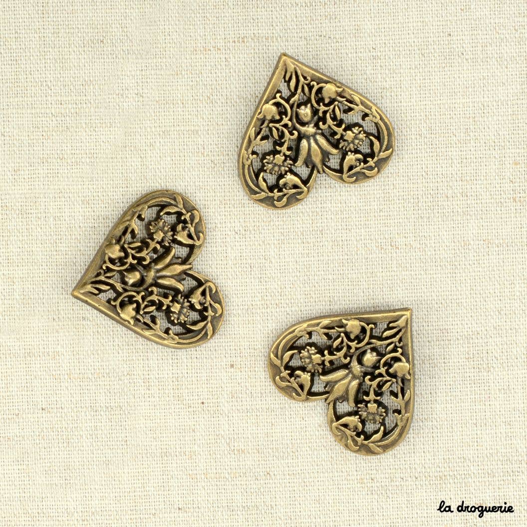 LA DROGUERIE - Wholesale Sewing Button/Snap - "Ti amo" Button 28 mm1