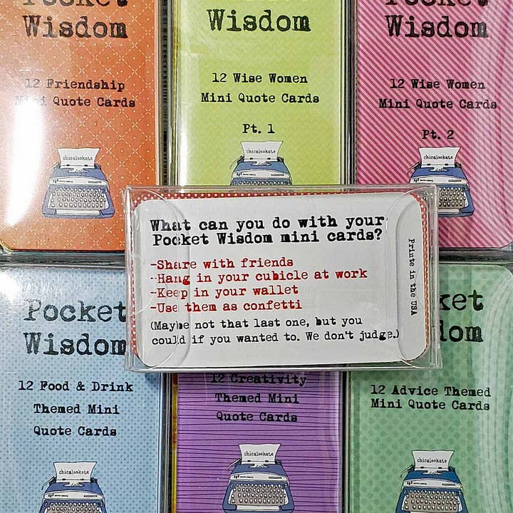 ChicalooKate - Wholesale Stationery/Notecard Set - Books - Pocket Wisdom Mini Quote Cards
