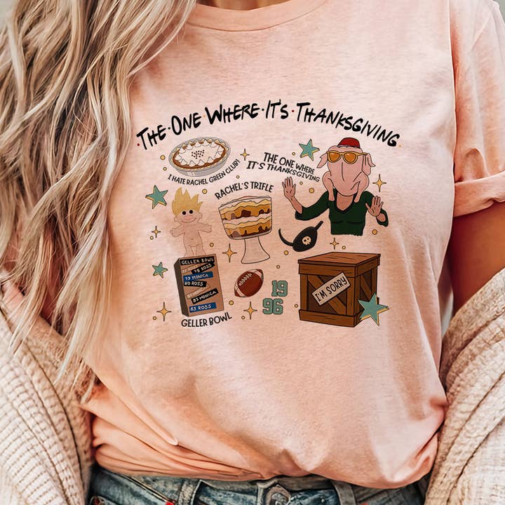 The One Where Its Thanksgiving Friends Inspired T-Shirt for wholesale by House Of Rodan