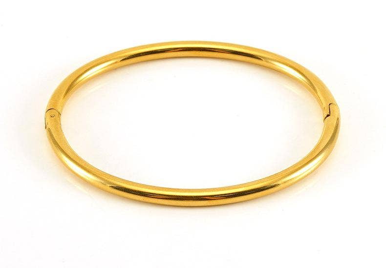 Mio Queena - Wholesale Bangle Bracelet - Multi-style 18K Gold-plated Stainless Steel Babngle - FGS25