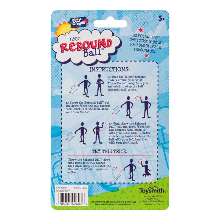 Toysmith - Wholesale Classic Toy - Kids - Playground Classics Neon Rebound Ball, Assorted Colors