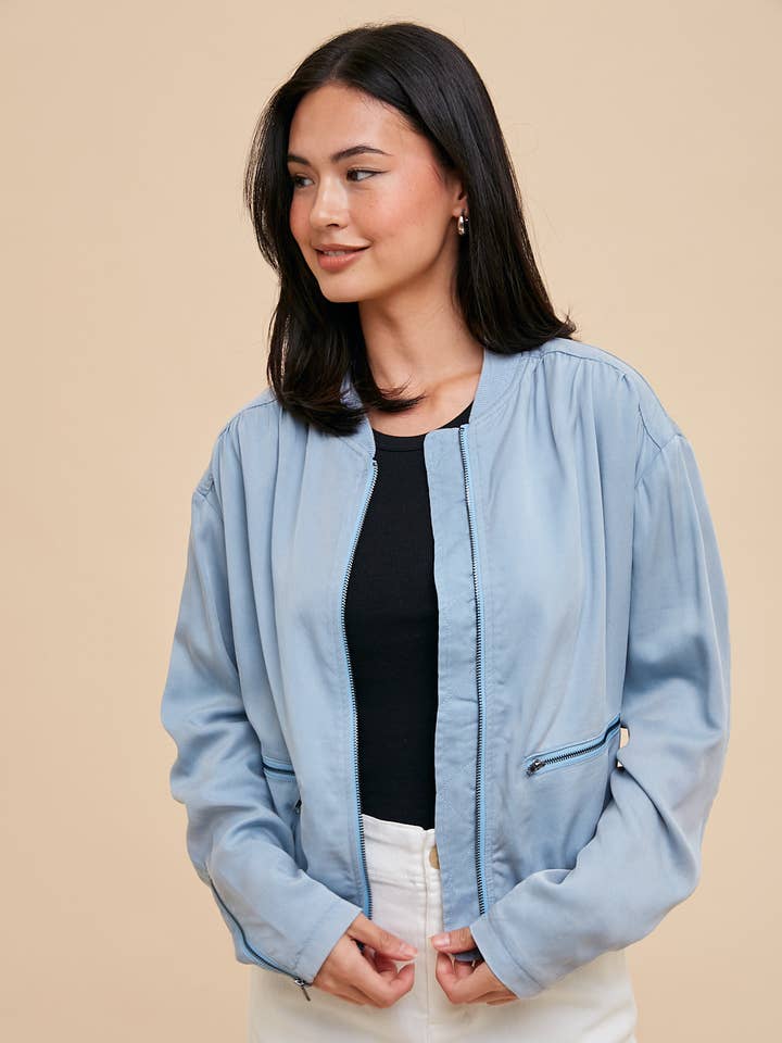 TØJVASKET TENCEL BOMBERJAKKE for engroshandel hos In Loom