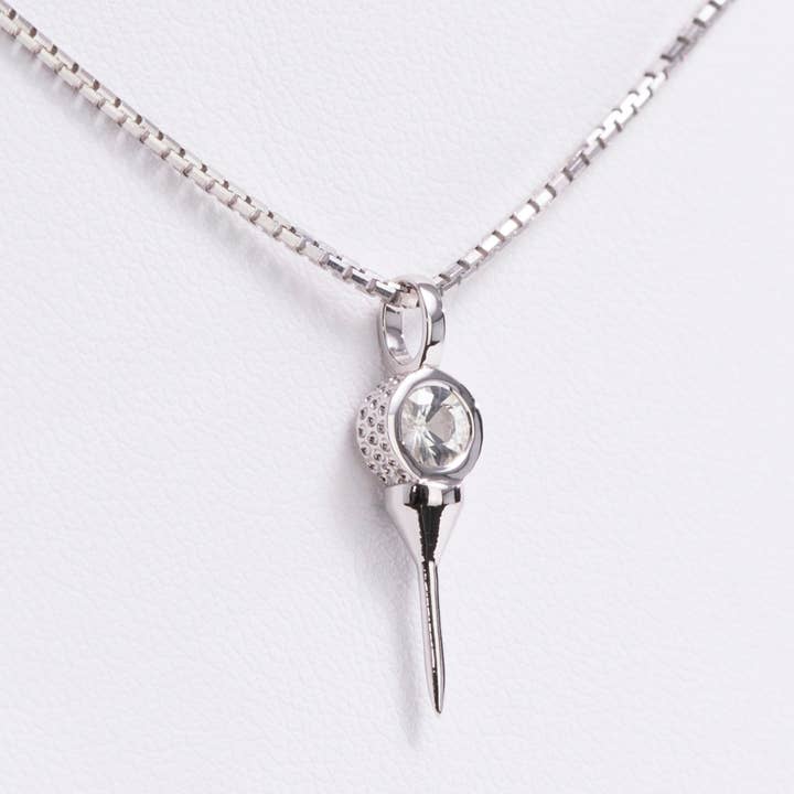 Collier de golf - Saphir blanc pour la vente par AVID Sports Jewelry