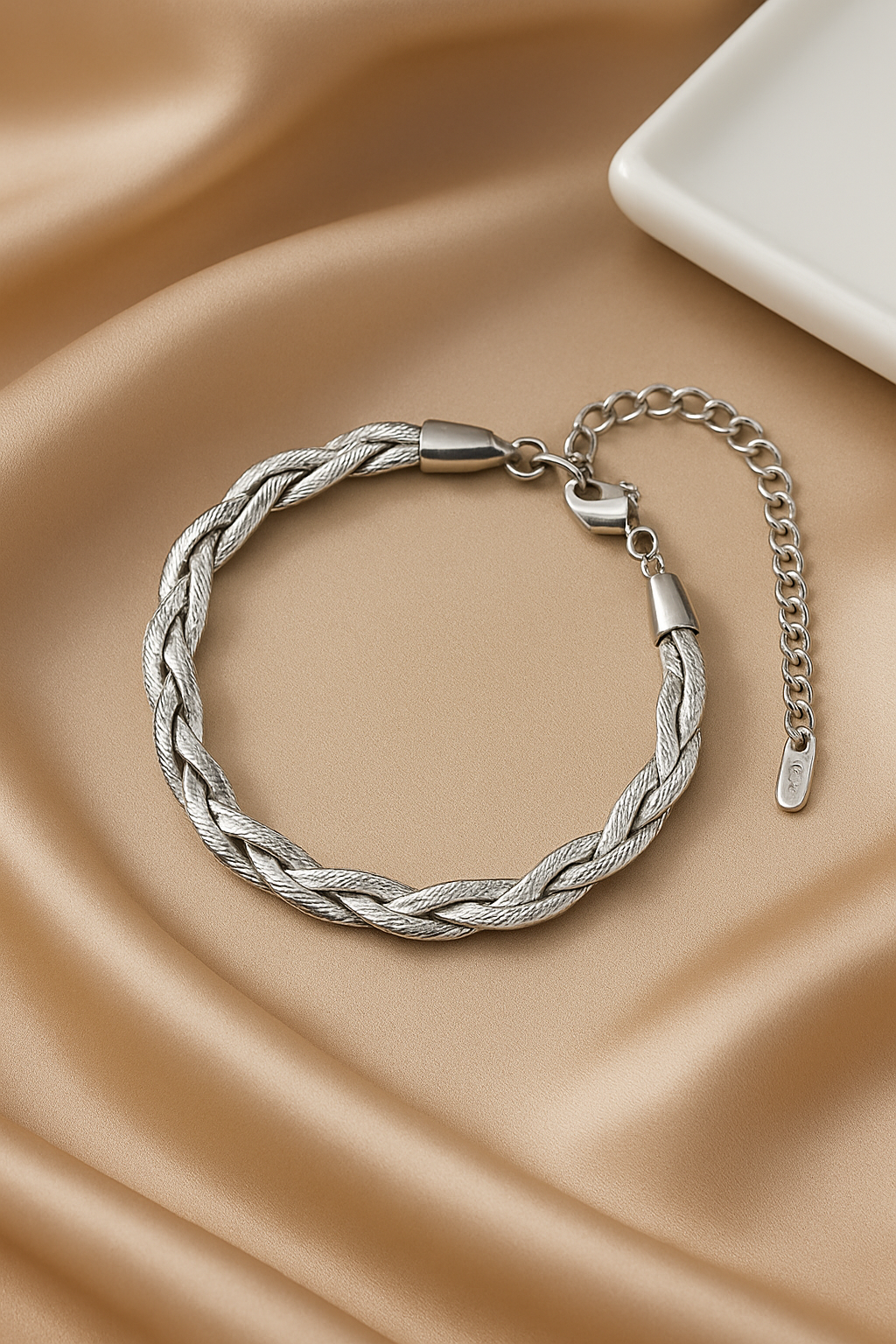 Gemscape UK - Vente Bracelets maillon et chaîne - Bracelet Chaîne Serpent Argent Torsadé pour Femme – Ajustable19