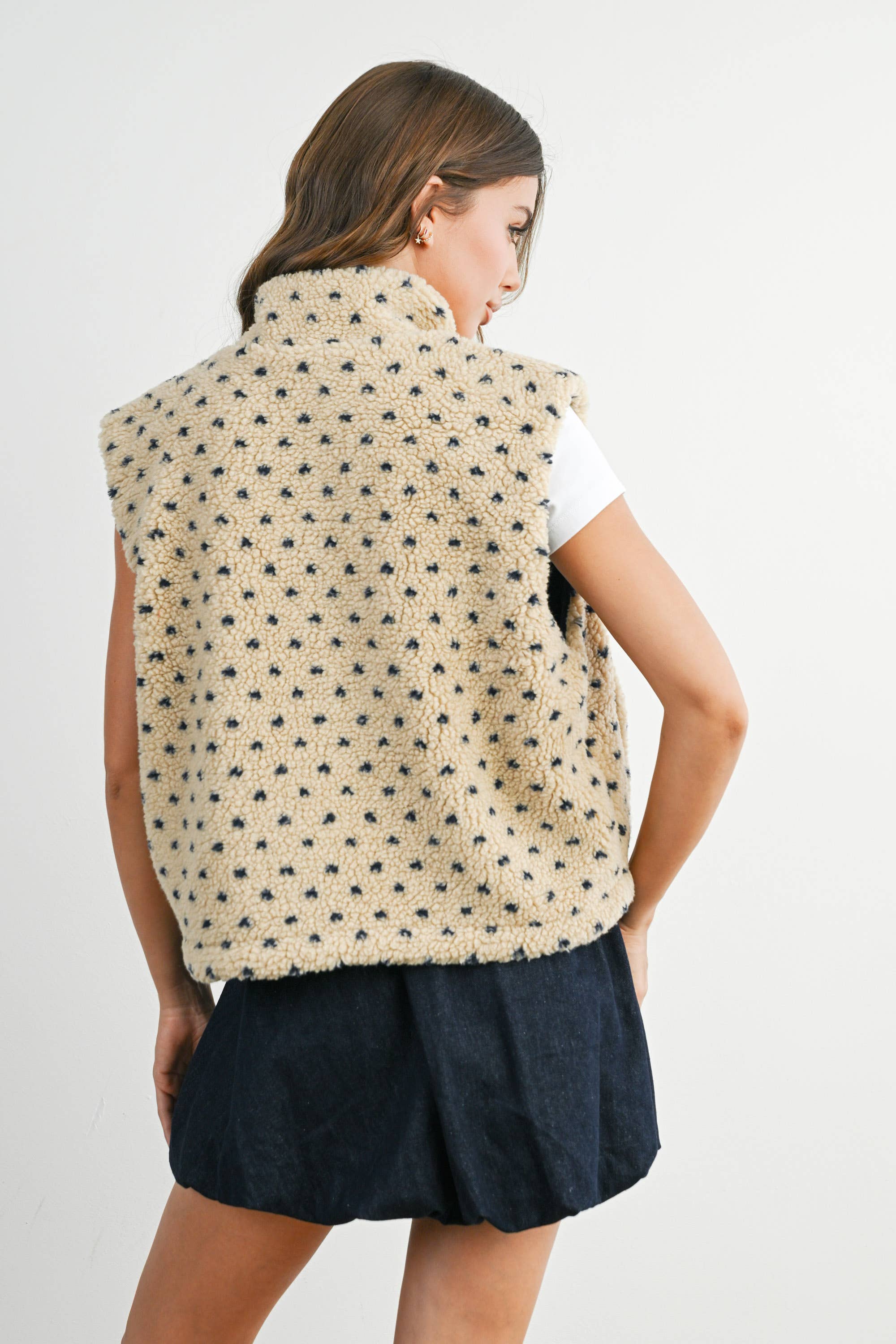 BUTTERMELON - Wholesale Jacket - Women's - Floral Fleece Sleeveless Vest - BMJ784914