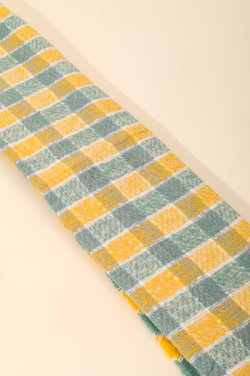 Anarchy Street - Wholesale Scarf - Women's - Oblong Gingham Pattern Scarf1