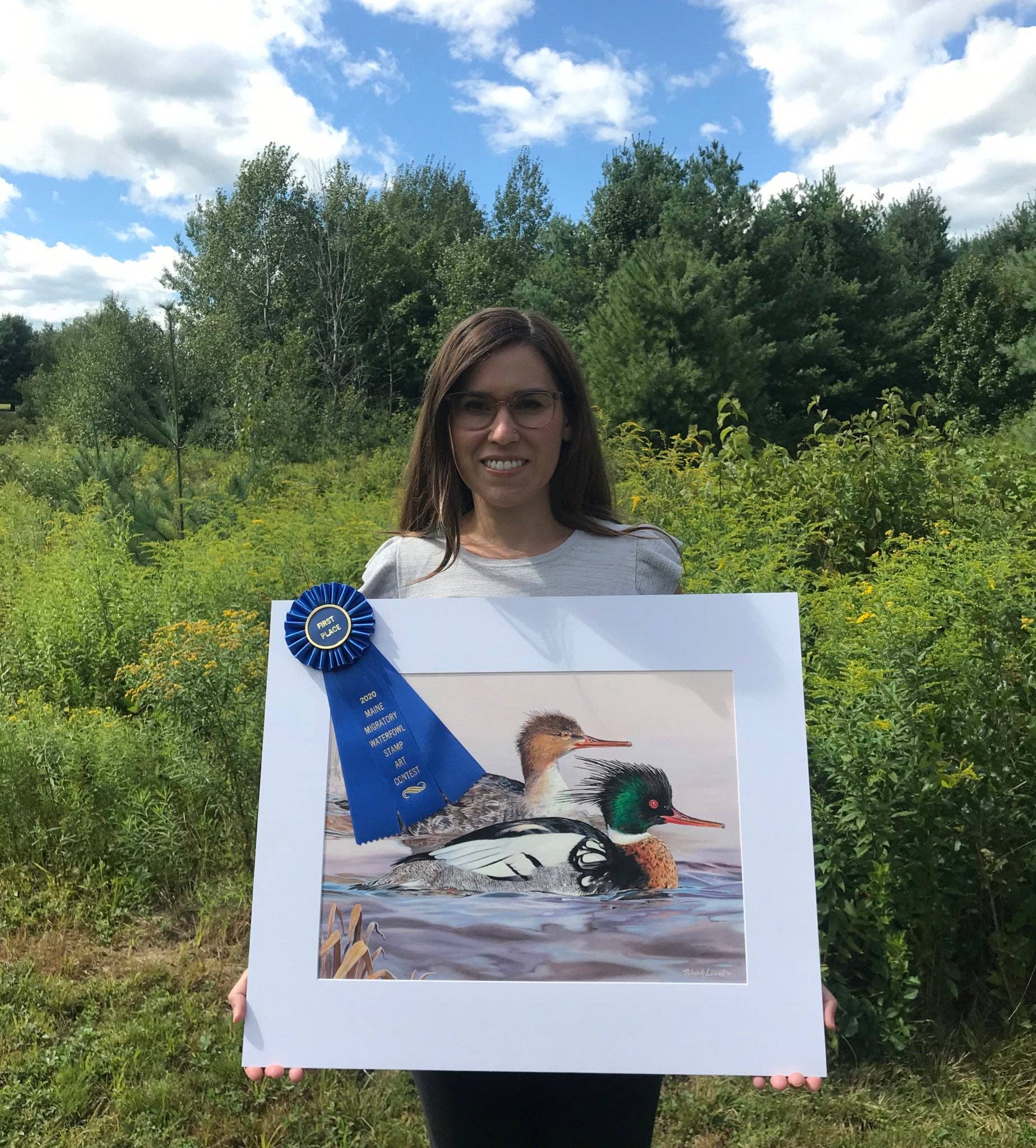 Rebekah Lowell Creative Studio - Wholesale Art Print - 2020 Maine Duck Stamp Print (Red-breasted Mergansers)2