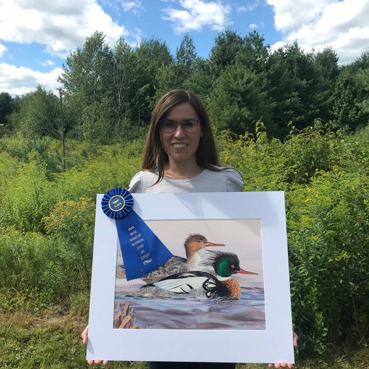 Rebekah Lowell Creative Studio - Wholesale Art Print - 2020 Maine Duck Stamp Print (Red-breasted Mergansers)2