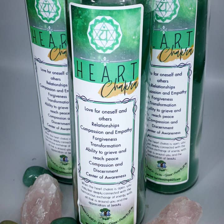 Candela per 7 giorni Heart Chakra per la vendita all'ingrosso da parte di Thee Herbal Blessing