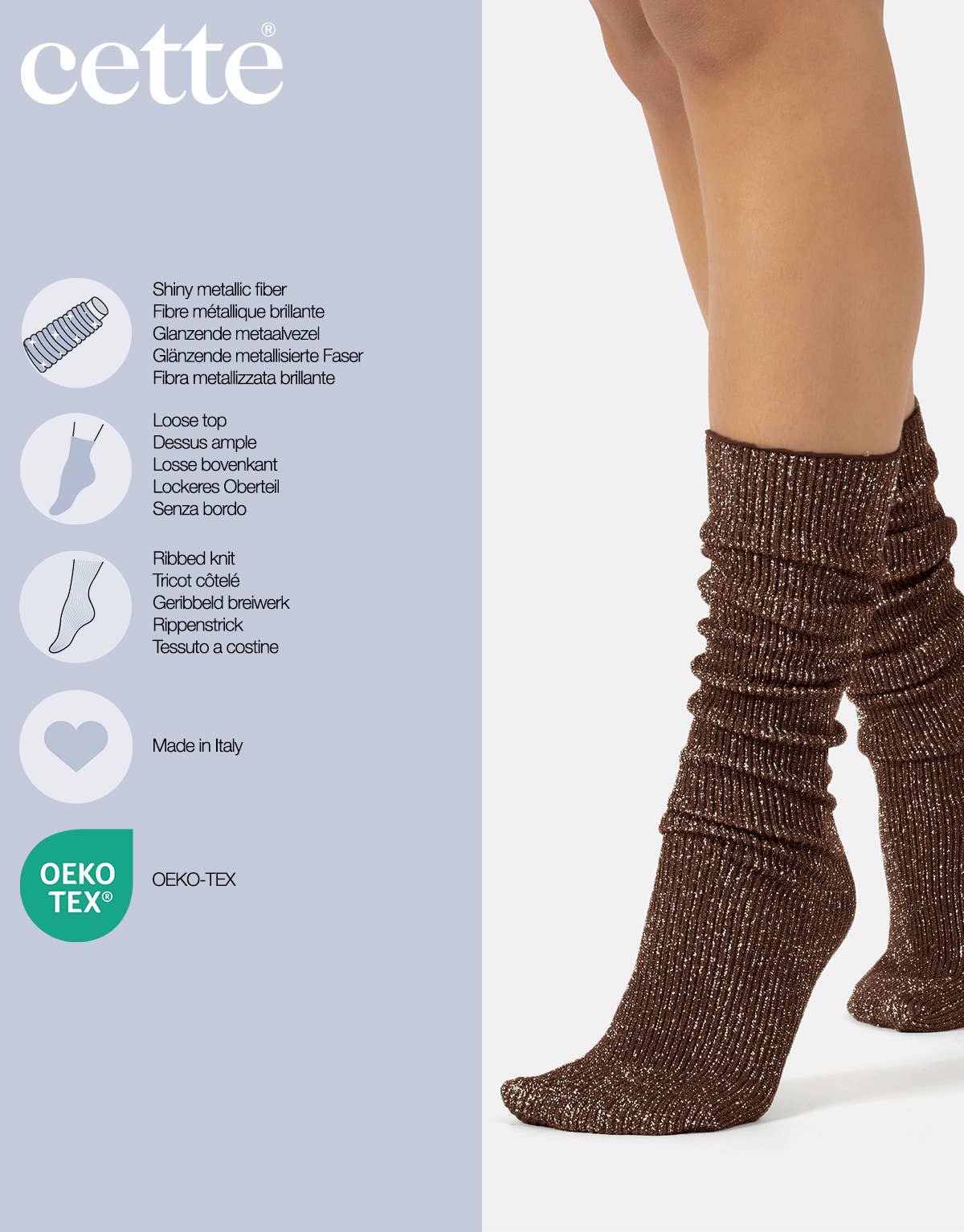 Cette - Wholesale Socks - Women's - Ribbed Socks, Shiny Socks for Women, Dresses for Women71