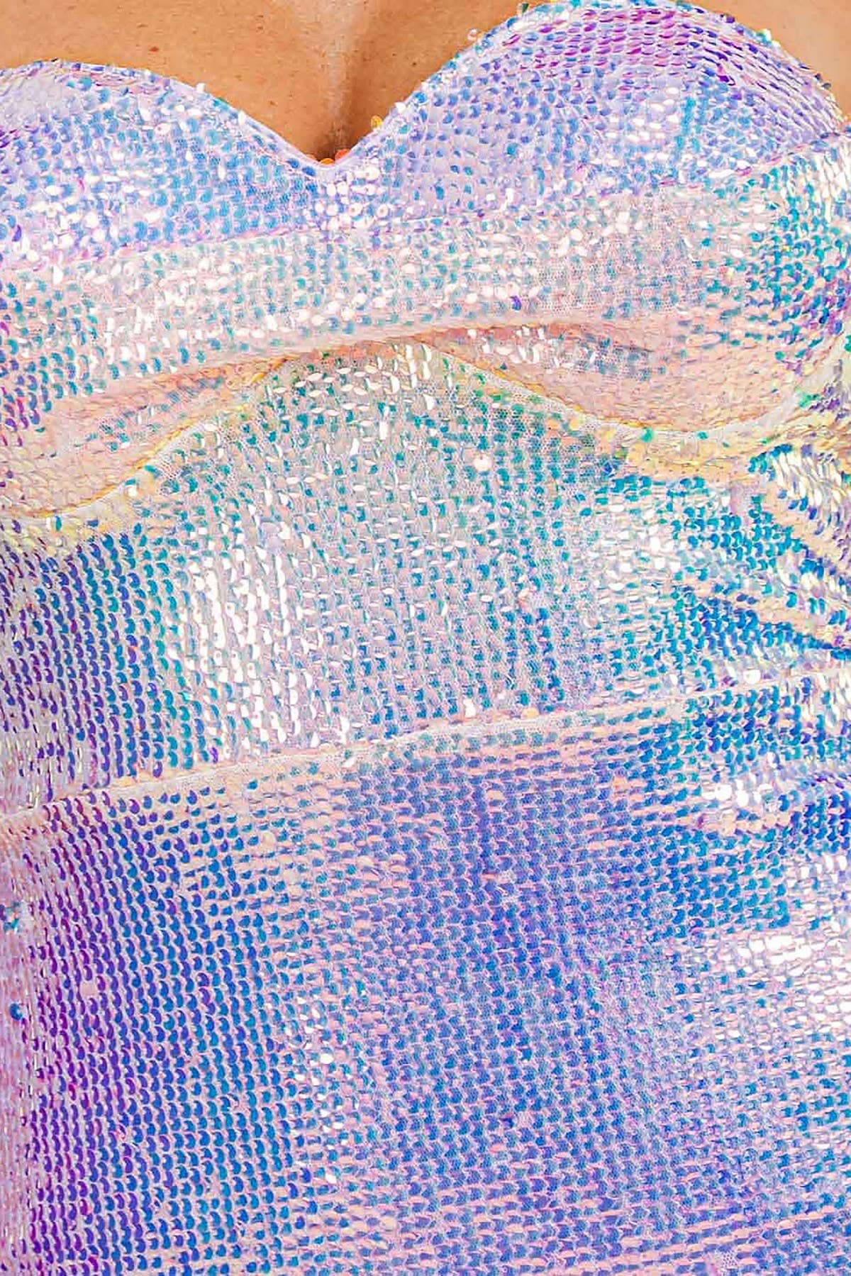 MULTI VESTIDO JUSTO CURTO SEM MANGAS COM LANTEJOULAS MULTICOLORIDAS para venda a revendedores na Faire6