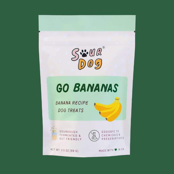 Banana Sourdough Dog Treats - Gut Friendly | 3.5 oz for wholesale by SourDog
