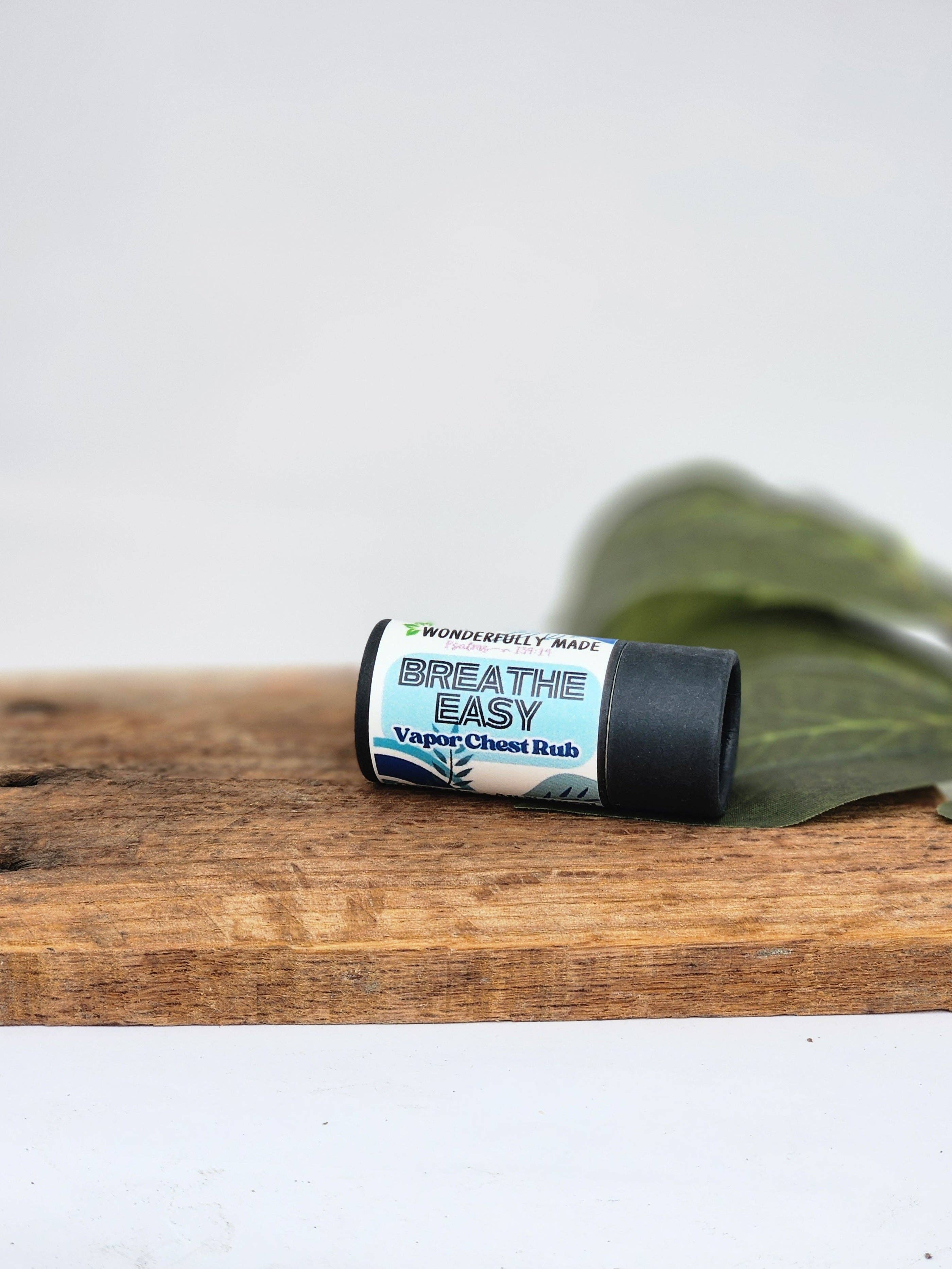 Wonderfully Made .love - Wholesale Healing Salve/Balm/Cream - Breathe Easy Vapor Rub Stick | Essential Oil Salve Clear Congestion Chest Neck Cold Cough Natural Organic Relief Menthol Camphor Soothing