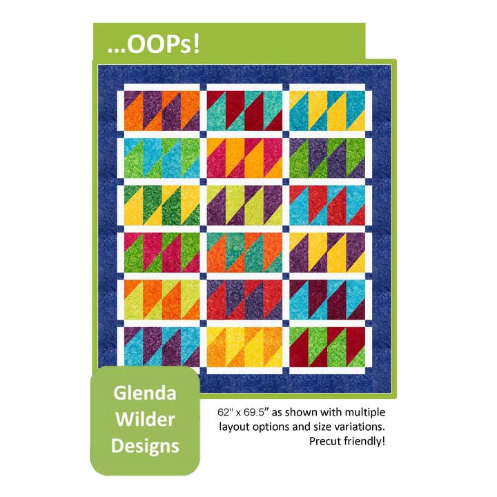 OOPs! Quilt Pattern for wholesale by Glenda Wilder Designs