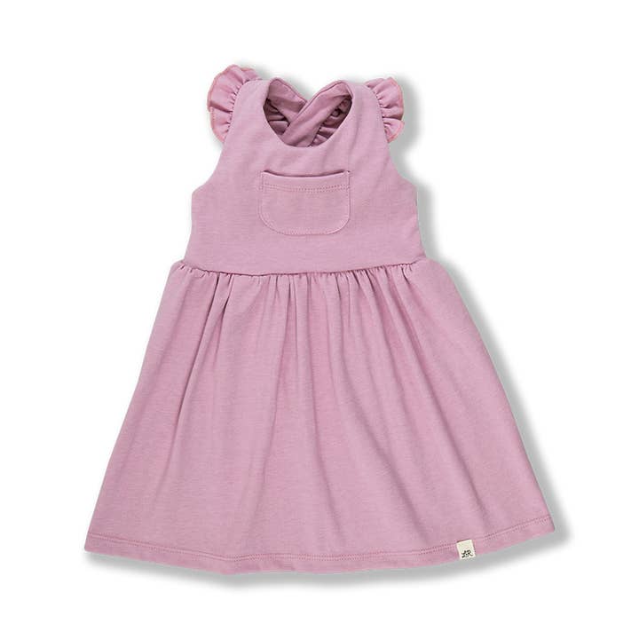 Vestido Crossback Amaranth Flutter por atacado de Little Road Co.