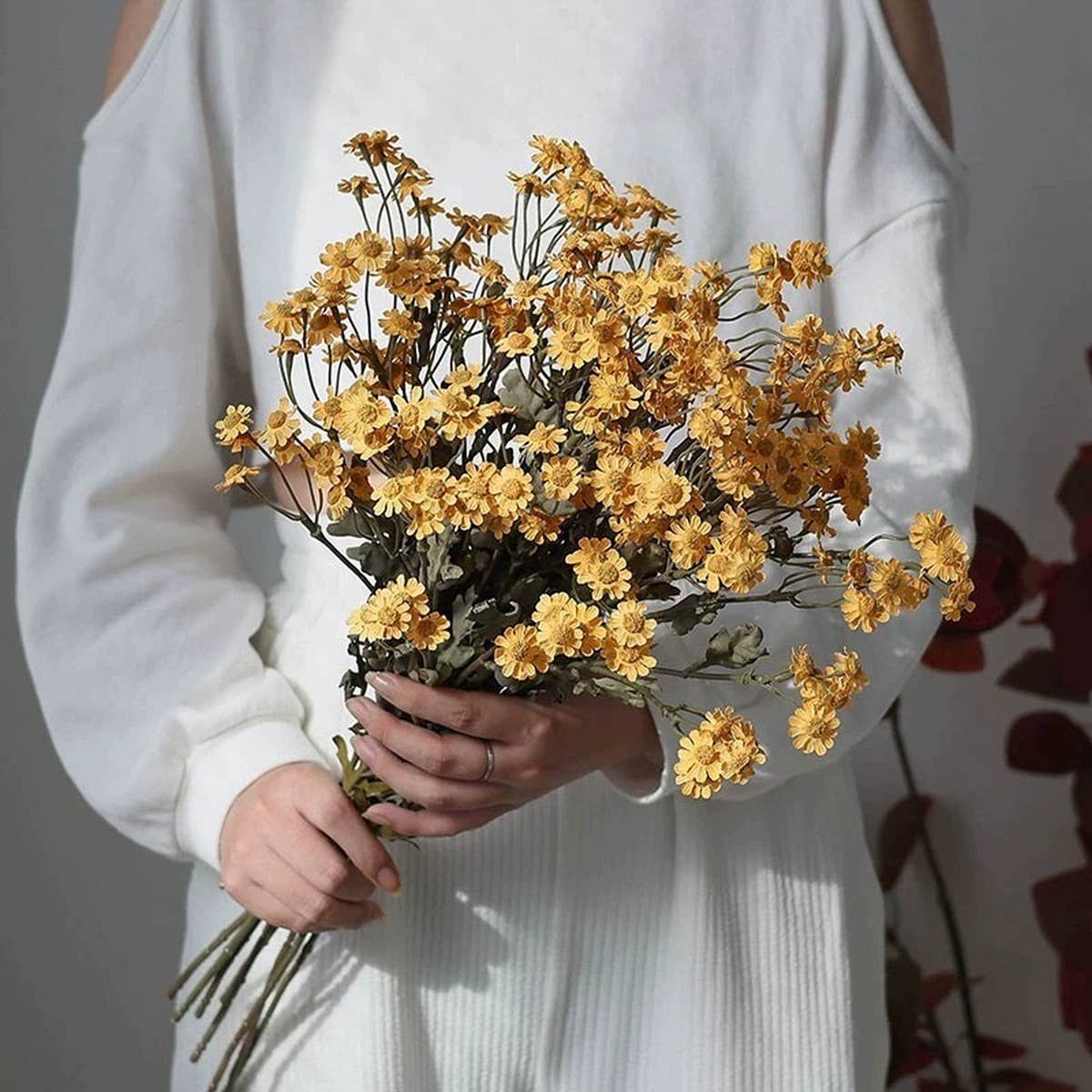 ACCITY - Wholesale Artificial Flowers - Autumn Long Stem Daisy Artificial Flower Bouquet_CWMM651010