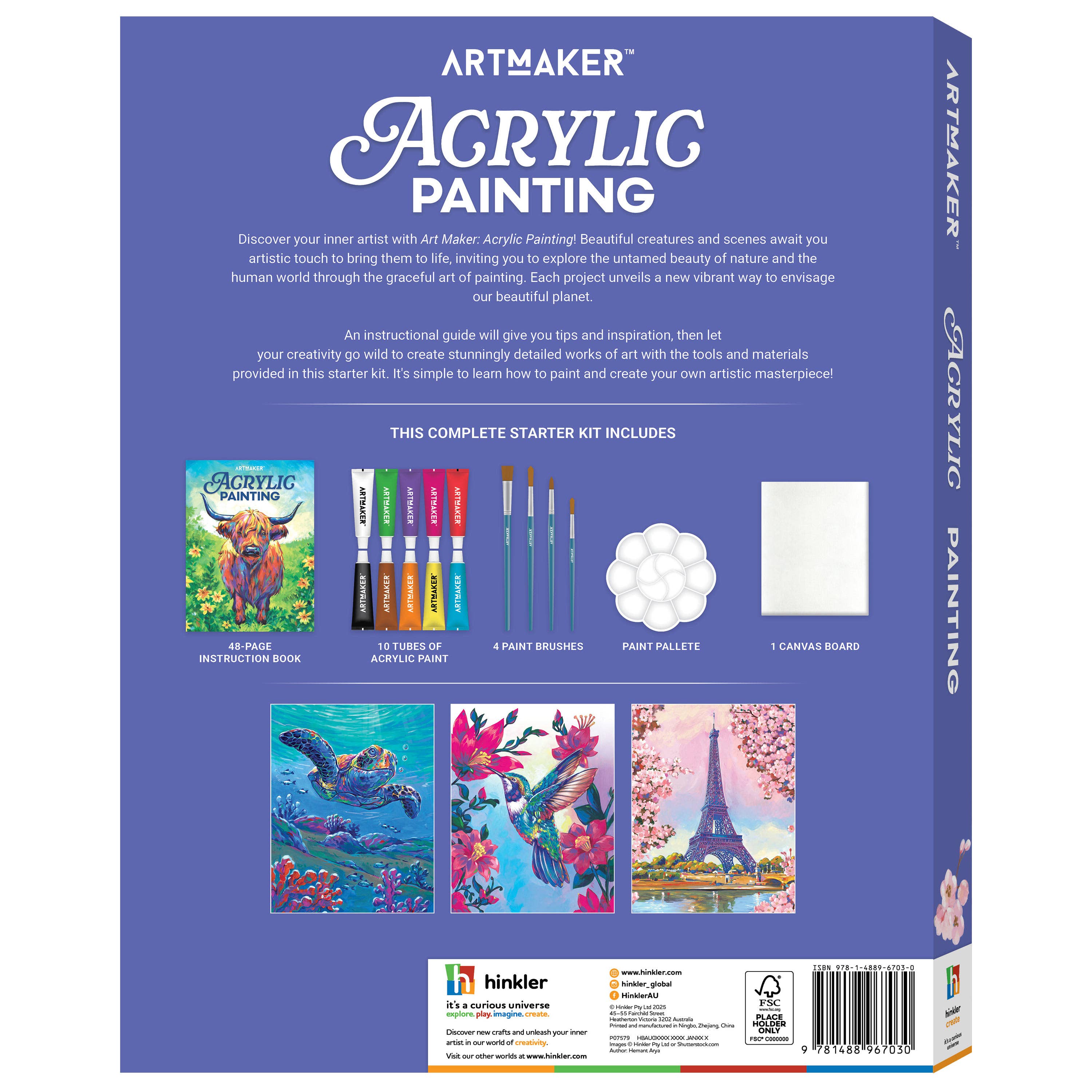 Hinkler Australia - Wholesale Colouring and activity book – adult - Art Maker Acrylic Painting6
