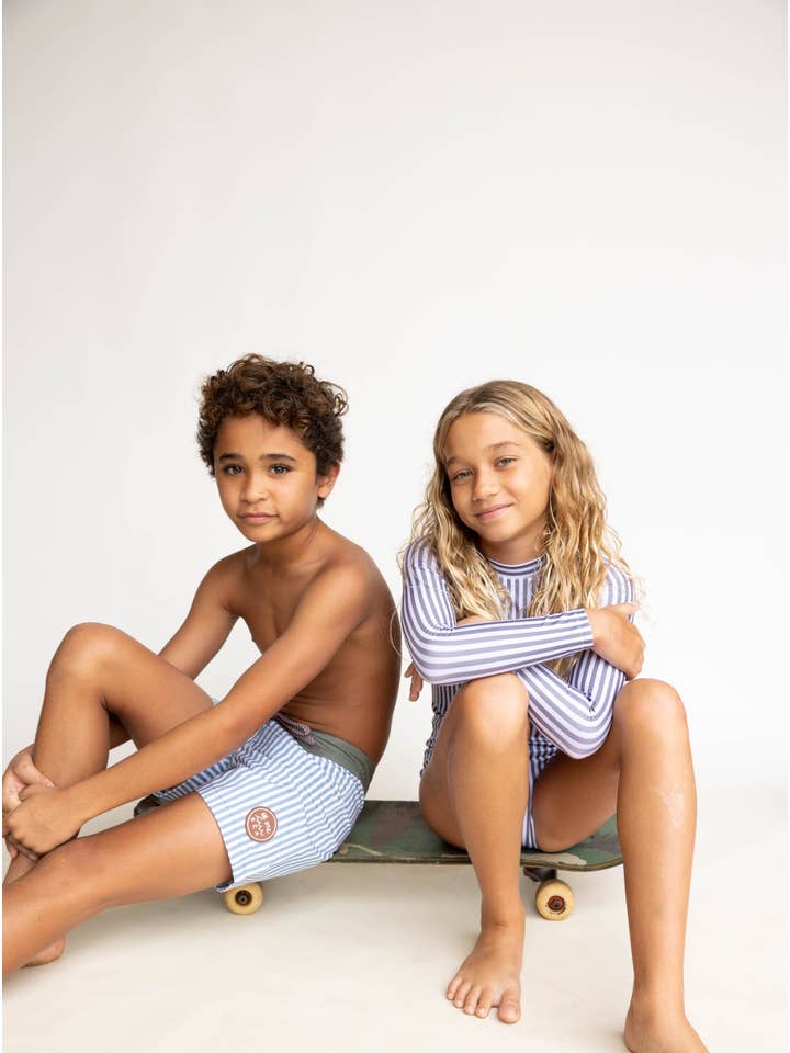 Kid’s Townshort Boardshorts in Pinstripe for wholesale on Faire6