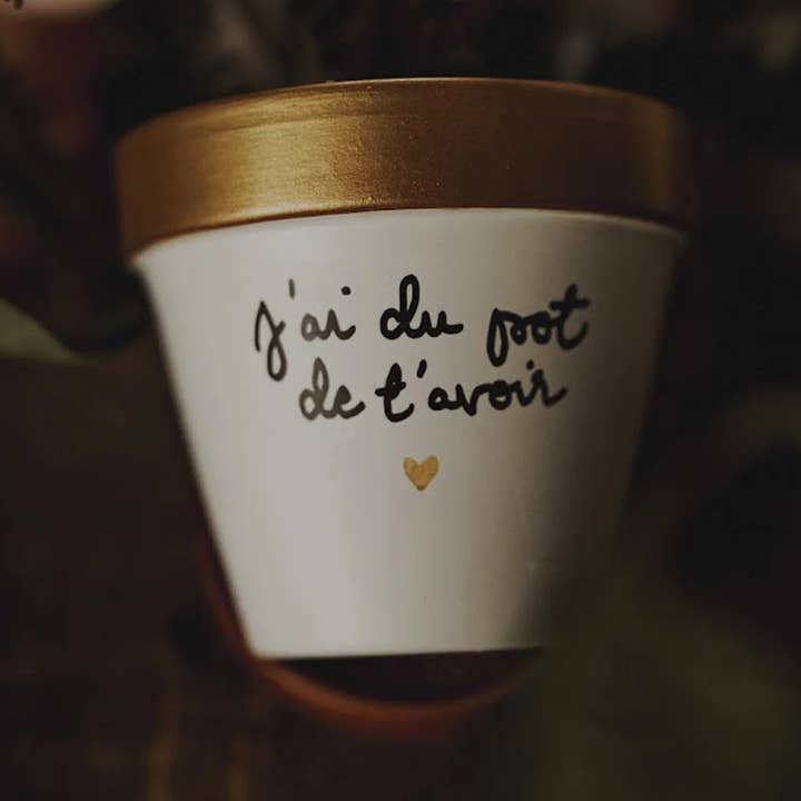 Joli Pot – wholesale Kruka – Personlig gyllene blomkruka, krukskydd i guld0