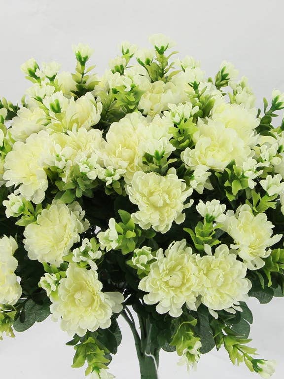 15.5" MUM BUSH X 33-GPB24472-CREAM #2 for wholesale by General Wholesale Inc