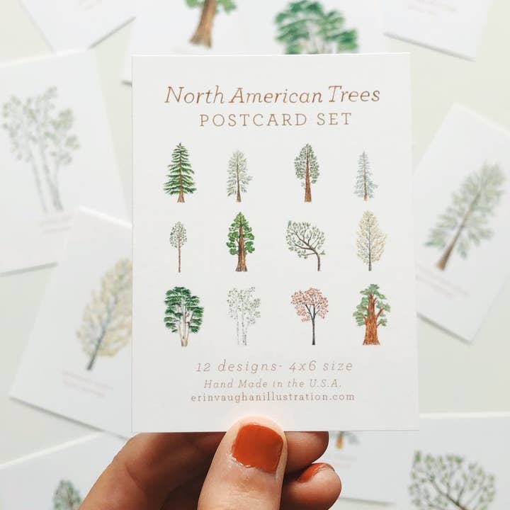 Tree Briefkaart-pakket voor wholesale door Erin Vaughan Illustration