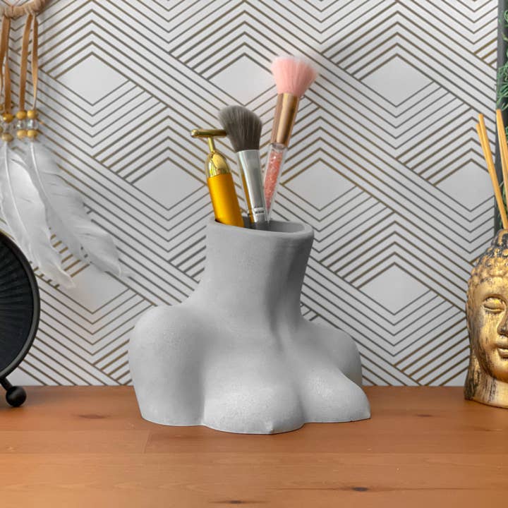 AURA 8 Art Boutique - Venta al por mayor Floreros - Jarrón grande para cuerpo femenino, recipiente para tetas para mujeres, para flores secas