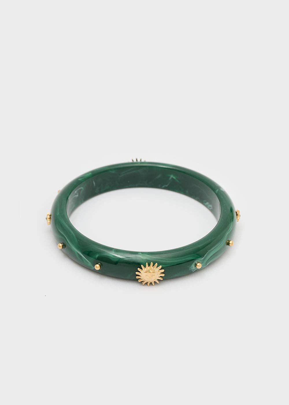 NALI' - Wholesale Armband - ELLIE ARMBAND RVS HARSGOUD/GROEN - N640