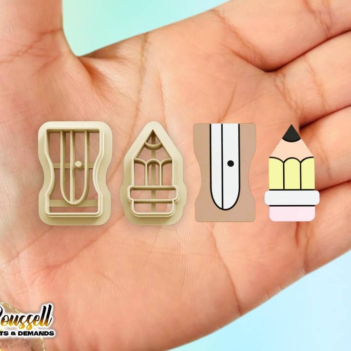 Penn- och pennvässare lerskärare 3D-utskriven för wholesale av Roussell Prints and Demand LLC