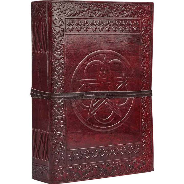 Jay mataji Handicrafts - Wholesale Journal/Diary - Pentagram Leather Blank Journal w/ Cord