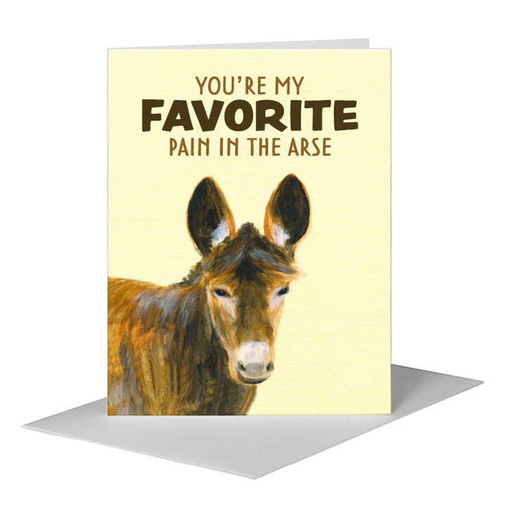 Donkey, Greeting Card (#8496D) for wholesale by Printed Canvas