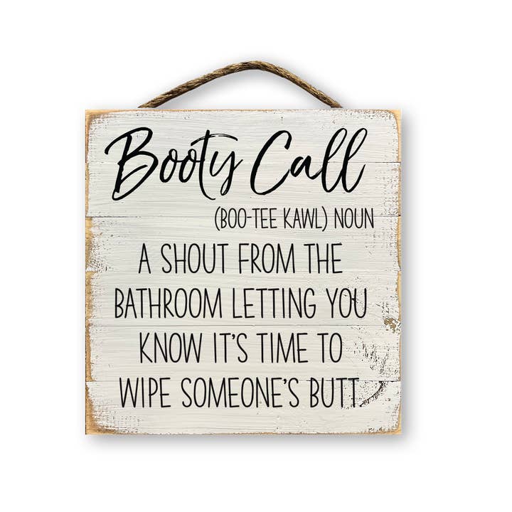 Jarmz Designs - Wholesale Bathroom Sign - Booty Call Definition