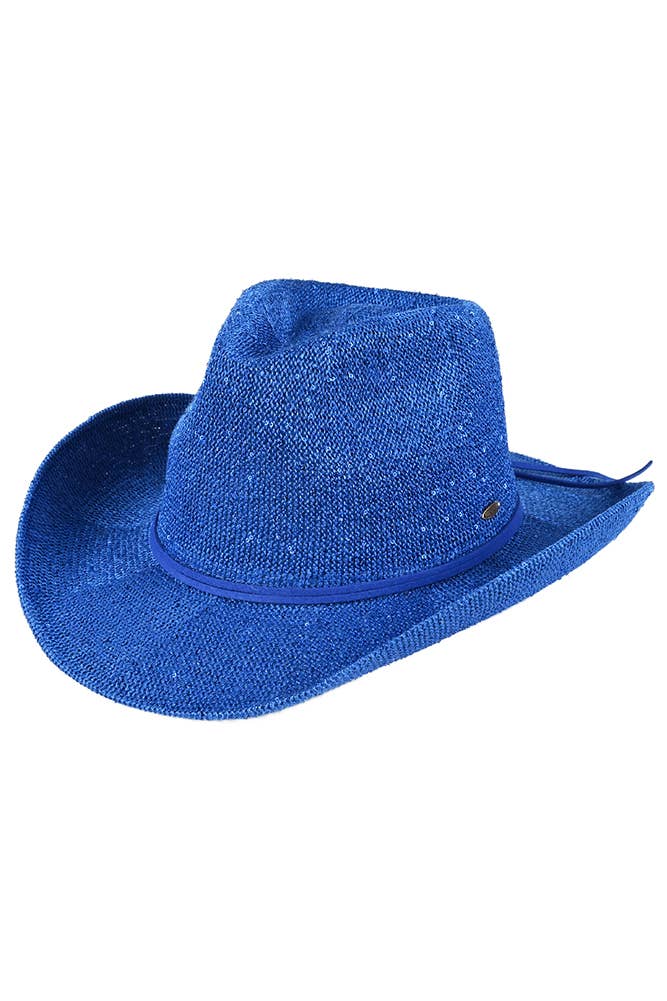 Hana - Vente Chapeau de cowboy – femme - Chapeau de cowboy à paillettes C.C18