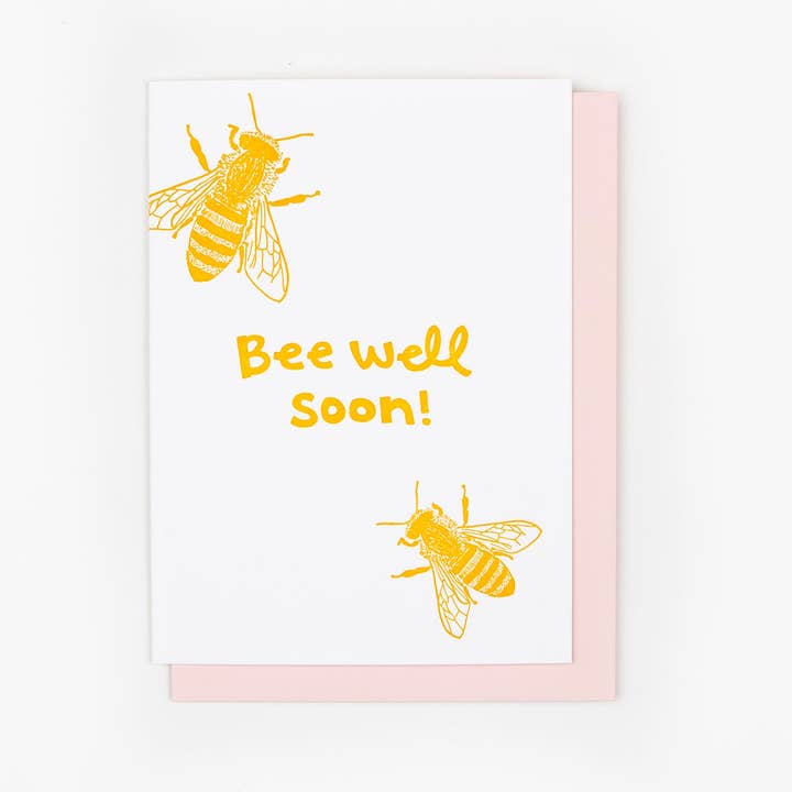 Tankevækkende Bogtrykskort: Bee Well Soon for engroshandel hos Macon York Press