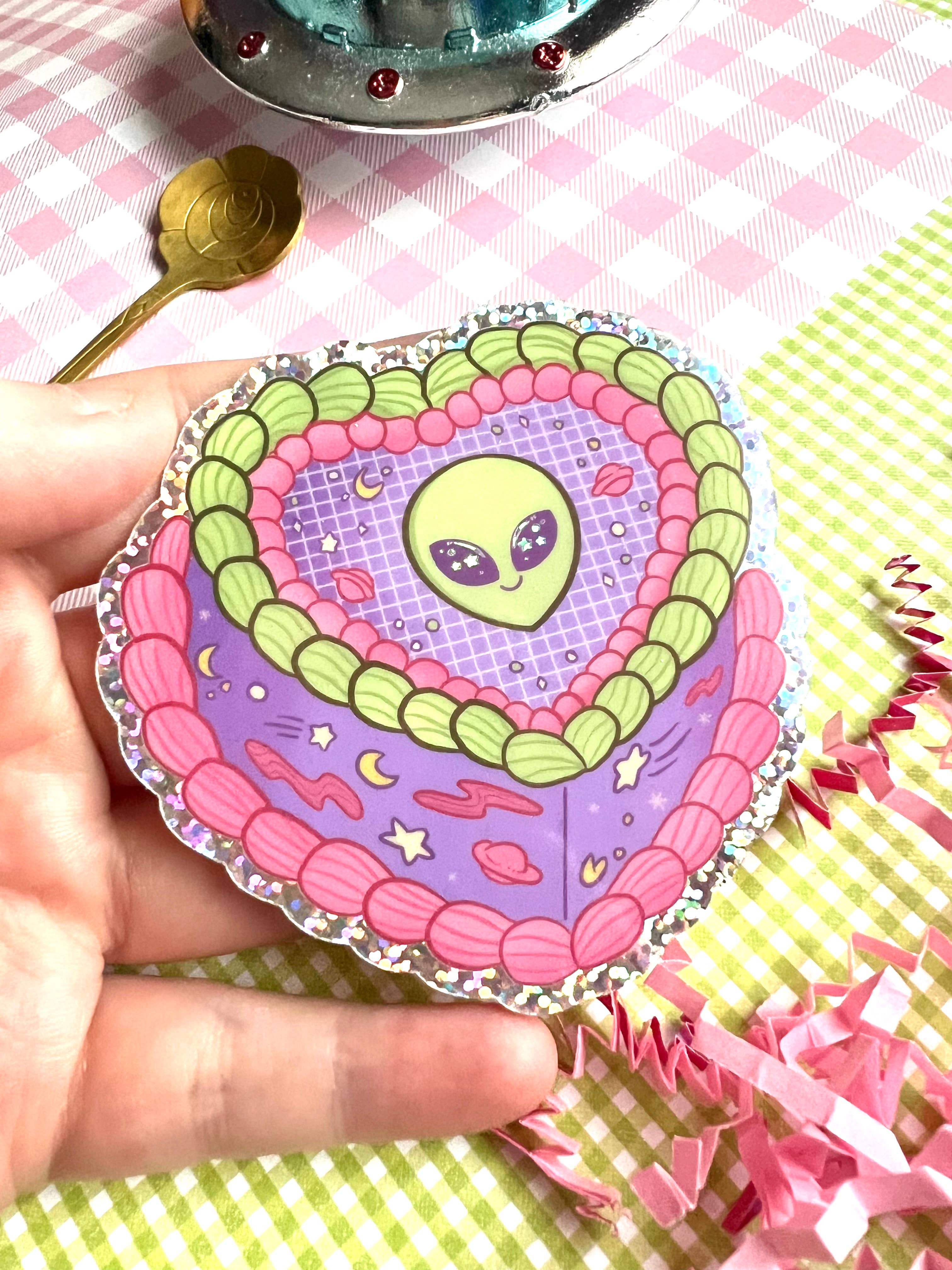 Fox and Brambles - Wholesale Sticker - Alien Cake Glitter Sticker3