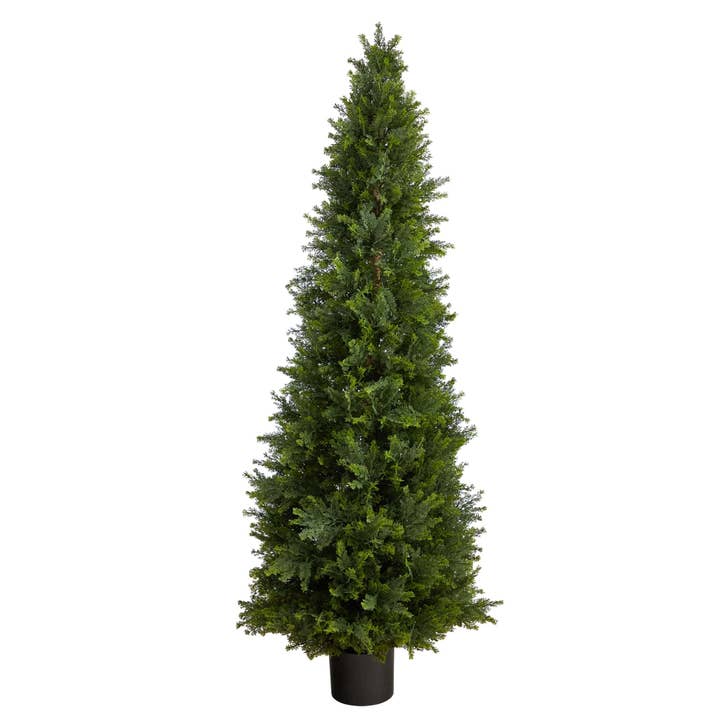 5.5' Cypress Topiary Tree UV Resistant (Indoor/Outdoor) for wholesale by Silk Flower Depot