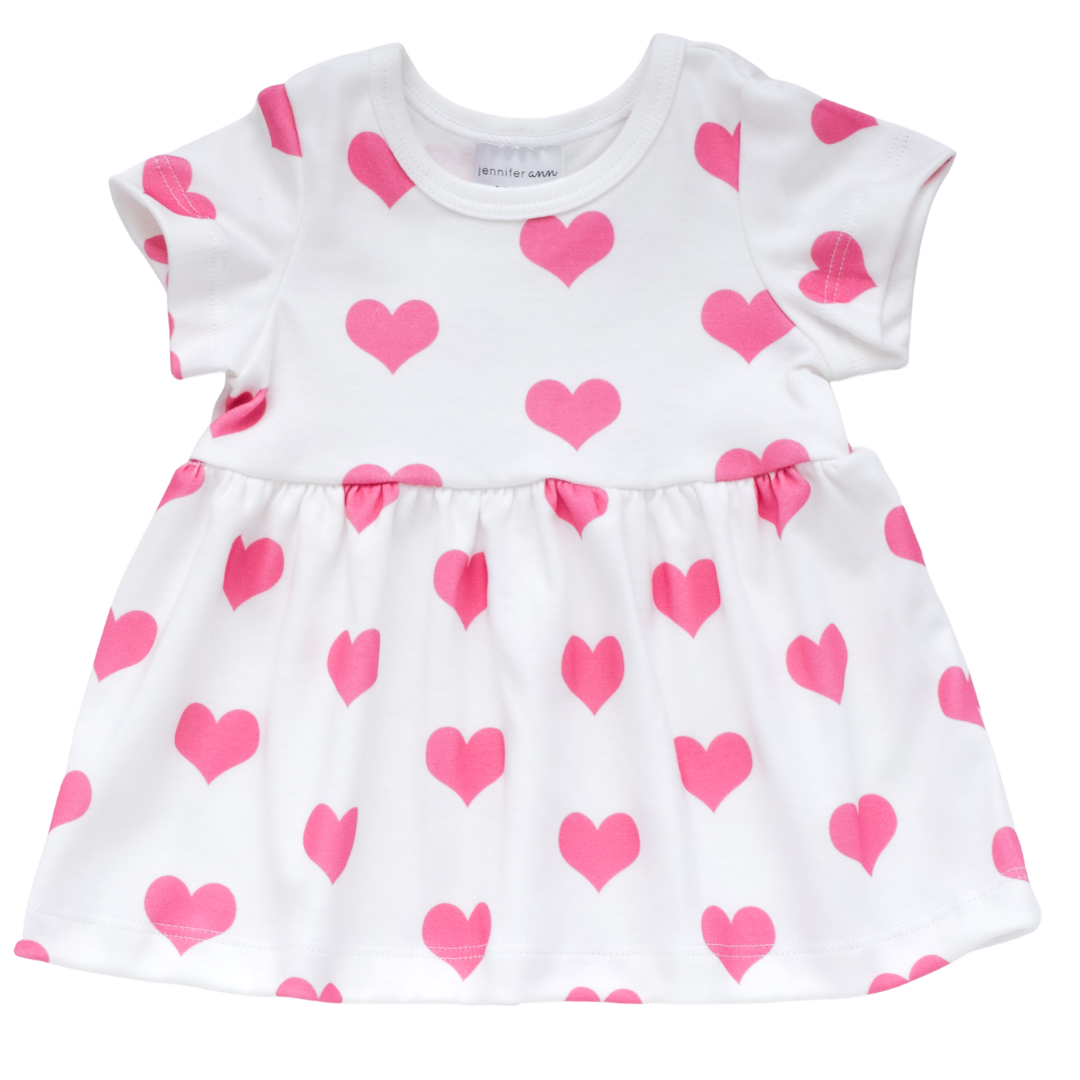 Jennifer Ann - Wholesale Dress - Kids - Organic Sleeved Dress - hearts0
