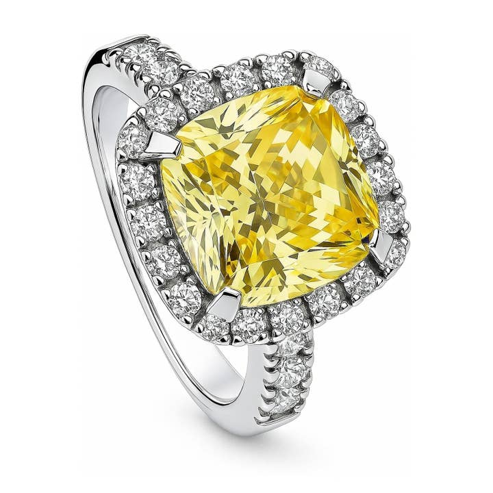 BERRICLE Sterling Sølv Halo Cushion Cut CZ Forlovelsesring for engroshandel hos BERRICLE