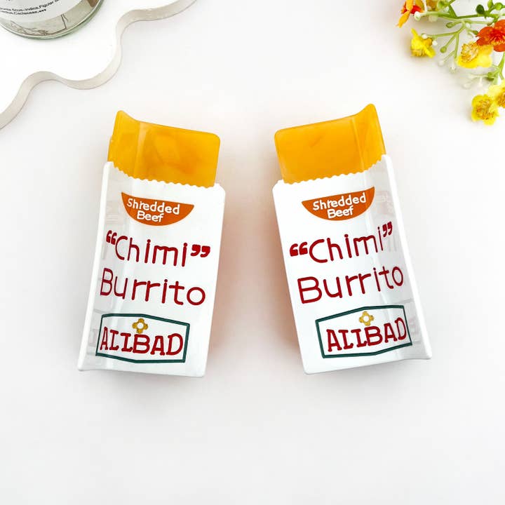 Shredded Beef Chimi Burrito Handmade Acetate Hair Claw for wholesale by mildstyles