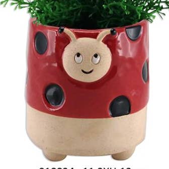 Cachepot Joaninha Gm 'Estival' 11,3 X 11 X A.12 cm por atacado de Faye