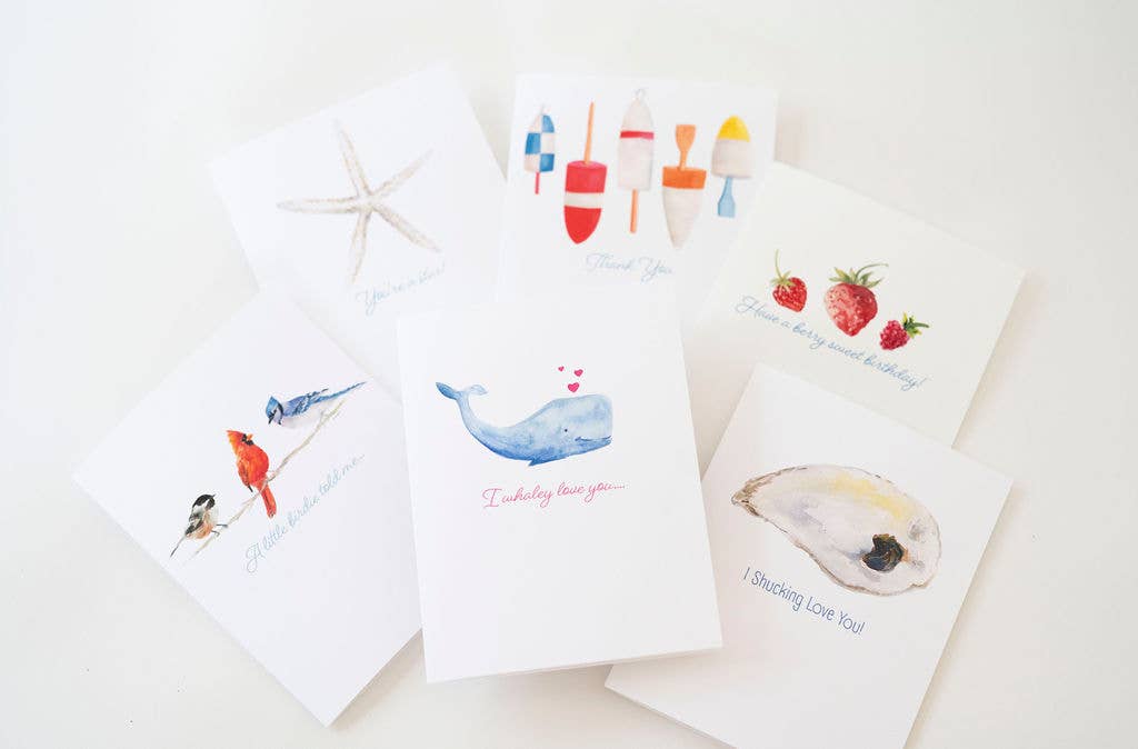 Melissa Hyatt - Wholesale Everyday Greeting Card - "Whale Love" Oceanic Watercolor Greeting Card6