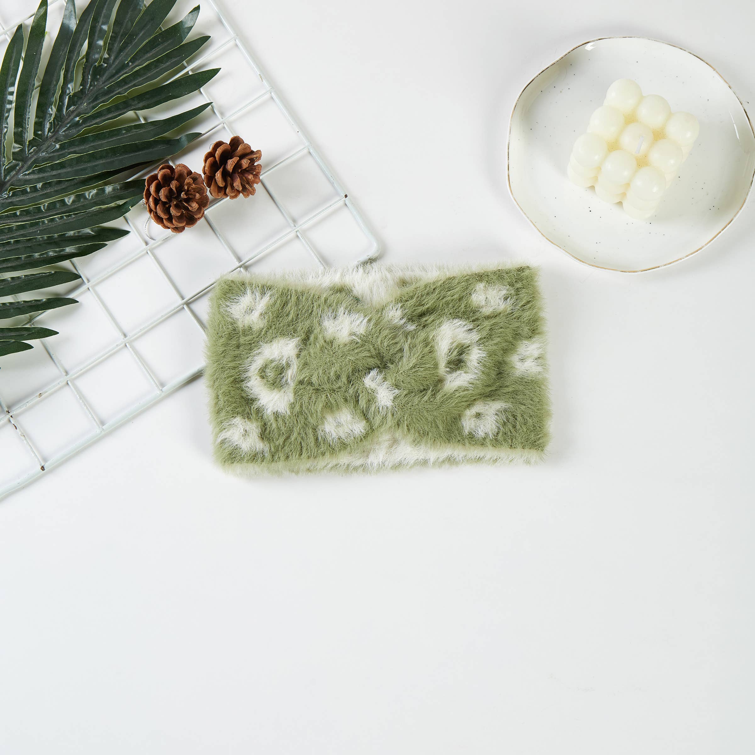 JOIA ACCESSORIES – Bandana - Mulher por atacado – BANDA DE CABEÇA DE CHENILLE COM PADRÃO DE MINI FLORES, CHB 4011