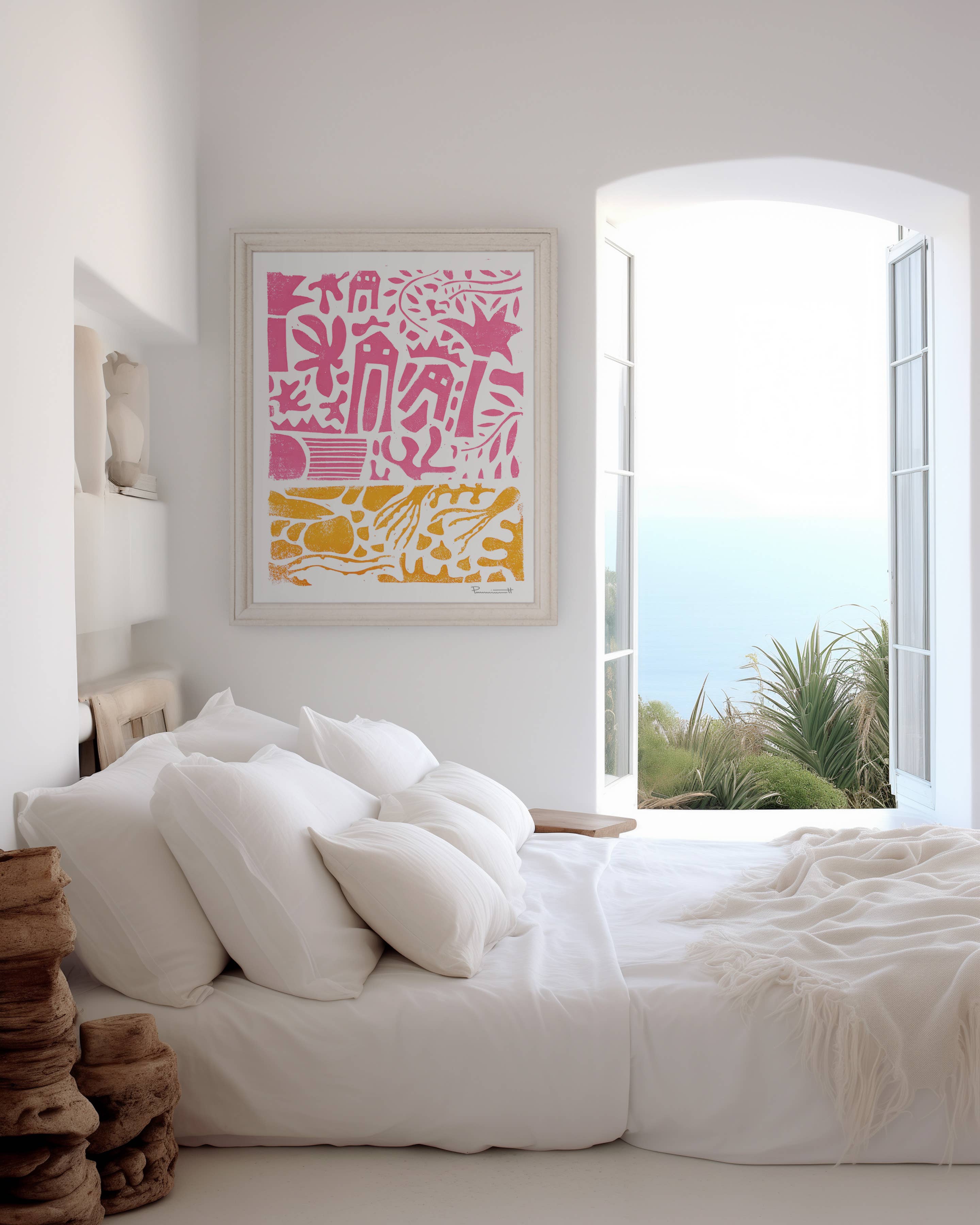 Valerie Perreault Studio - Wholesale Art Print - "Sunset" - Linocut Fine Art Print  10