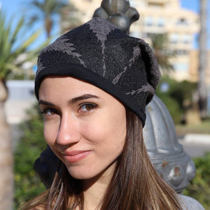 216 Hemp Beanie hat, Fine Wool, Lined In Bamboo / Viscose for wholesale by Purple Sardine