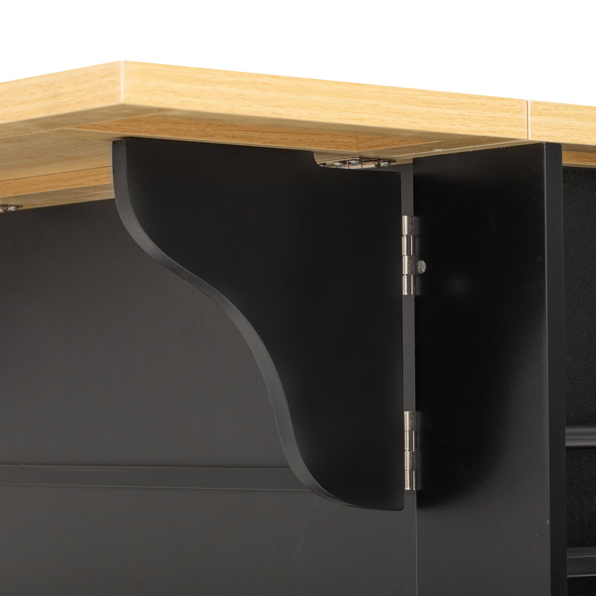 39F Inc. - Wholesale Kitchen Storage/Organizer - 51.2" Farmhouse Kitchen Island with 6 Drawers & Drop Leaf14