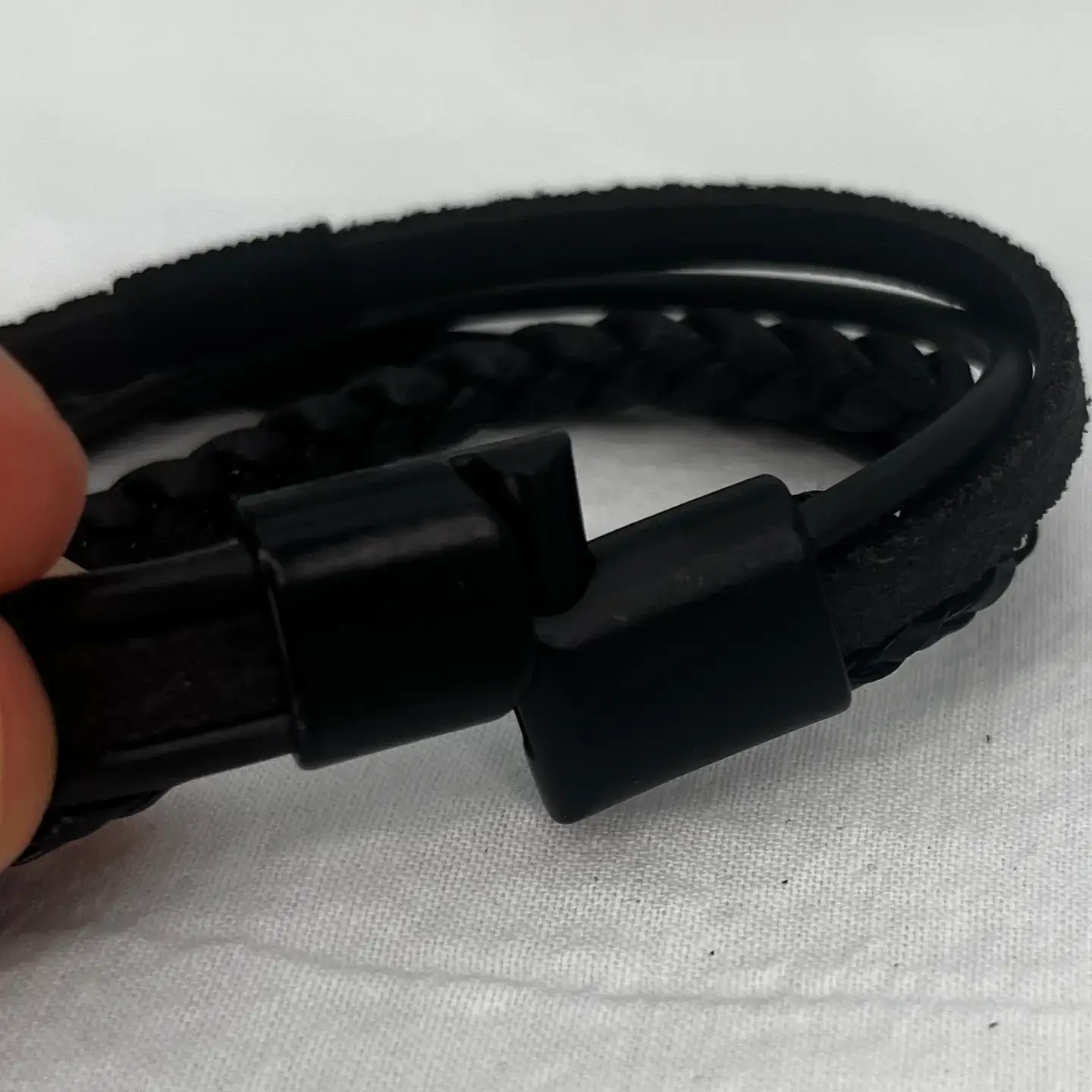 Loli - Wholesale Woven/Braided Bracelet - Braided Style Brown Leather Bracelet for Men: Rugged1