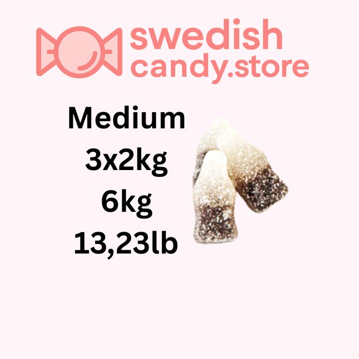 Swedish Candy.Store - Swedish Candy - Wholesale Gummy - Swedish Candy Mini Sour Cola Bottles 2kg/4.41lb1