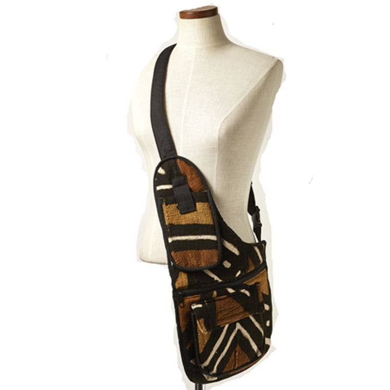 Luangisa African Gallery - Wholesale Messenger bag – Unisex - Mud Cloth Unisex Messenger Bag0