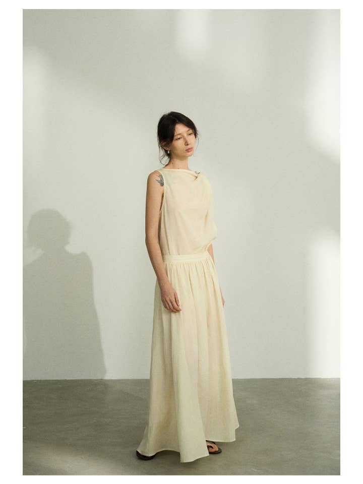 Juniper Theory - Wholesale Skirt – Women’s - Lyocell Linen Blend Skirt1